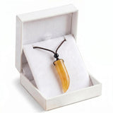 Gemstone Horn Pendant Necklace In Gift Box – Handcrafted Healing Crystal Jewelry for Men & Women #SN2017