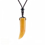 Gemstone Horn Pendant Necklace – Handcrafted Healing Crystal Jewelry for Men & Women #SN2017