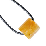 Minimalist Natural Crystal Cylinder Pendant Necklace - Adjustable Cord #SN2023