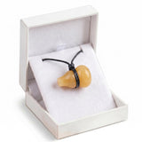 12x20MM Natural Stone Gourd Pendant Necklace in Gift Box Adjustable Healing Crystal Calabash Amulet