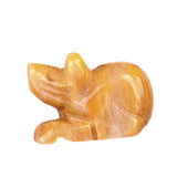 1.0Inch Hand Carved mouse Gemstone Figurine Ornament for Home Office Desk Decor #SP1878