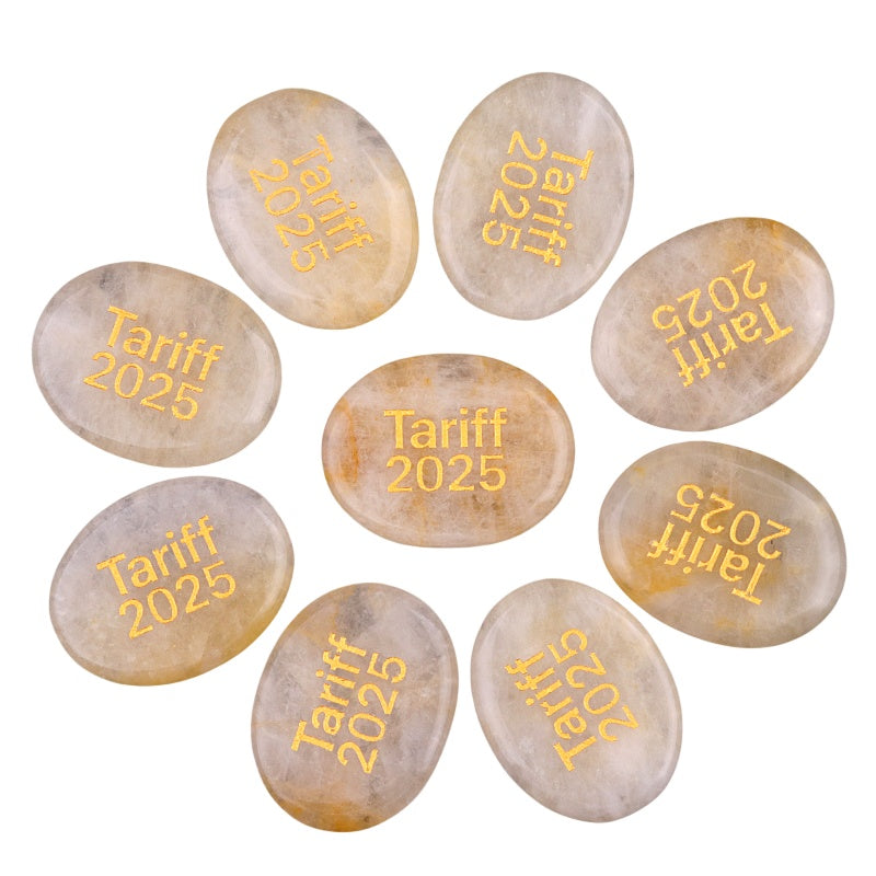Worry Healing Palm Stones for Meditation Prayer Home Decor with (Trariff 2025 )-35x45MM #SP1904G-W07