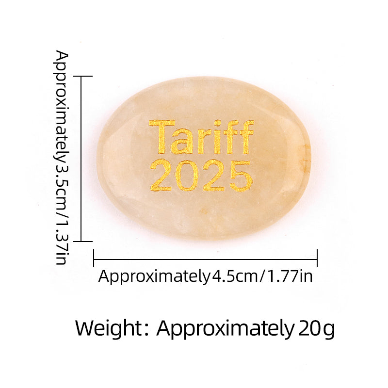 Worry Healing Palm Stones for Meditation Prayer Home Decor with (Trariff 2025 )-35x45MM #SP1904G-W07