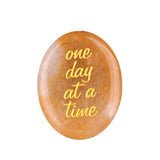 Worry Healing Palm Stones for Meditation Prayer Home Decor ( one day at a time)  35x45MM #SP1904G-W11