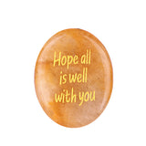 Worry Healing Palm Stones for Meditation Prayer Home Decor ( Hope all is well with you)  35x45MM #SP1904G-W12