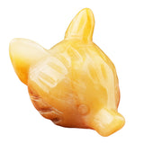 1.0 Inch Hand Carved Fox Head Gemstone Figurine Ornament for Home Office Desk Decor #SP1962
