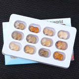 1.0Inch Handmade Carved Gemstone Pig Ornament 12PCS IN Box for Home Office Desk Decor  #SP2305-12PA