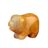 1" Gemstone Pig Figurine - Natural Stone Office Decor