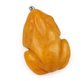 1.0Inch Handmade Carved Frog Gemstone Pendant for Making Jewelry #SP2309S-25MM