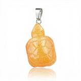 1" Hand-Carved Tortoise Pendant - Gemstone Crystal Charm