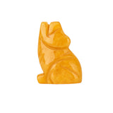 1.0Inch Hand Carved Wolf Gemstone Figurine Animal Ornament for Home Office Desk Decor #SP2314