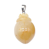 1.0Inch Hand Carved Gemstone Beetle Animal Pendant for Making Jewelry #SP2315S-25MM