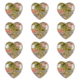 Crystal Puffy Heart Stones 20mm Geometric Pocket Stones for Meditation Chakra Balancing 12PCS In Velvet Bag