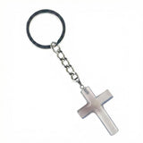Gray Agate Cross Pendant (27X40mm) Natural Gemstone Jewelry Necklace Earrings Keychain