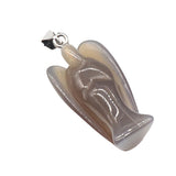 Handmade Craved 1.0Inch Gemstone Angel Pendant For Making Jewelry #SP1531