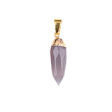 Faceted Chili Gemstone Pendant for Making Jewelry SP1871G  Gold Hand-Carved Protection Amulet Charms