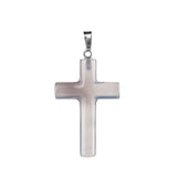 Natural Gemstone Cross Pendant for Jewelry Making DIY Necklace 27X40mm