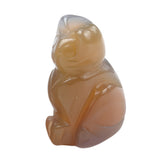 1.0 Inch Hand Carved Gemstone Cat Figurine Animal Ornament for Home Office Desk Decor #SP2319