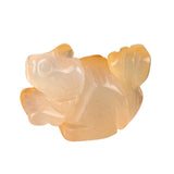 1.0 Inch Hand Carved Squirrel Gemstone Figurine Ornament for Home Office Desk Decor #SP2322