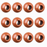 Wholesale 12PCS Round Gemstone Beads Drilled 5mm Large Hole Polished Stone Ball for DIY Jewelry Making