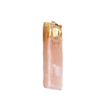 Natural Selenite Gypsum Crystal Pendant with Raw Stone & Crystal #SP1774