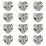 Crystal Puffy Heart Stones 20mm Geometric Pocket Stones for Meditation Chakra Balancing 12PCS In Velvet Bag