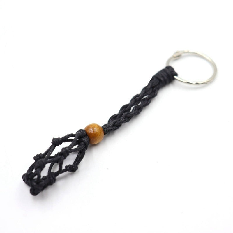 Handmade Woven Adjustable Woven Mesh Bag Keychain for Making Jewelry