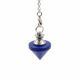 Crystal cone spirit pendulum pendant  Metal Copper Dowsing Healing Pyramid Reiki Pendulum Pendant Charms Chakra Amulet Chrome
