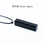 Natural Crystal Quartz Hexagonal Point Pendant Necklace Healing Stone Columns Jewelry for Women Men