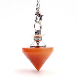 Crystal cone spirit pendulum pendant  Metal Copper Dowsing Healing Pyramid Reiki Pendulum Pendant Charms Chakra Amulet Chrome