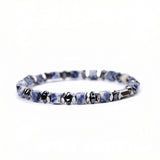 4MM Cube Gemstone Beads Hematite Stretch Bracelets for Women men