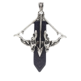 Vintage Cupid Arrow Crystal Point Pendant - Spiritual Healing Jewelry Charm