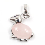 Genuine Baltic Gemstone Animal Rabbit Pendant Key chain for Women in Sterling Silver Fashion Jewelry pendant for making