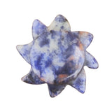 30mm Natural Crystal Hollow Flower Pendant | Hand-Carved Plum Blossom Gemstone for DIY Jewelry