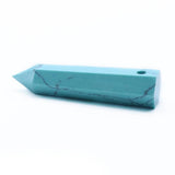 Natural crystal agate stone large hole square pendant hand cut Natural Quartz Crystals Stones Hexagonal Healing Point Reiki