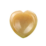 40mm Natural Heart Worry Stone, Thumb Groove Palm Crystal Stone Chakra Healing Stress Relief Pocket Stone