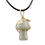 Bohemian Mushroom Crystal Necklace | 15×20mm Gemstone Pendant Vacation & Party Gift