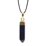 Multi‑Style Natural Stone Point Pendant, Gold Plated Cap Crystal Obelisk Charm, Boho Spiritual Necklace Pendant for Women