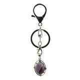 Oval Gemstone Pendant Keychain KC1502