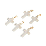 Healing Crystal Glass Cross Pendant Various Color Small Cross Pendant Necklace Keychain Earring Accessories