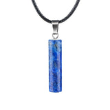 8X30MM Cylinder Shaped Gemstone Pendant Necklace Charms Women's Crystal Charms Jewelry Gifts to Friend