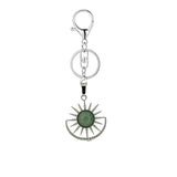 Celestial Sun Gemstone Keyring - Spiritual Healing Crystal Gift for Men Women