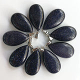 Natural Gemstone Teardrop Pendant Water Drop Chakra Healing Gemstone Charm for DIY Necklace Making
