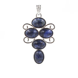 Chakra Multi Stone Scroll Crystal Pendant Necklace Natural Healing Gemstone Swirl Frame Charm Spiritual Gift for Women
