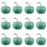 12 PCS Set Natural Crystal Mini Pumpkin Carving Ornament, 20MM Gemstone Pumpkin Figurine, Halloween Home Decoration, Crystal Craft Gift
