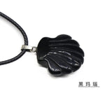 Chakra Healing Shell Pendant | 20mm Natural Crystal Necklace Ocean-Inspired Reiki Jewelry