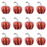 12 PCS Set Natural Crystal Mini Pumpkin Carving Ornament, 20MM Gemstone Pumpkin Figurine, Halloween Home Decoration, Crystal Craft Gift
