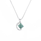 Rotatable Merkaba Star Natural Crystal Pendant, 29×22mm Silver‑Tone Open Metal Frame 3D Merkaba Gemstone Charms for DIY Necklace Jewelry Making Bulk