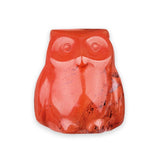 Hand Carved Natura Owl Gemstone Figurine 1.0Inch Animal Statue for Home Decor, Healing Crystals & Thoughtful Gifts