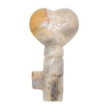 Symbolic Heart Key Crystal Pendant | 22×39mm Multi-Gemstone Charm Chakra Healing Jewelry